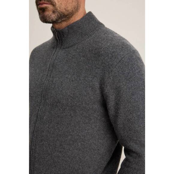 NEW VELVET BY GRAHAM & SPENCER dallen zip-up sweater in storm